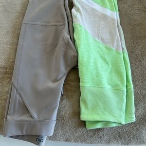 Two pair of alo leggings together